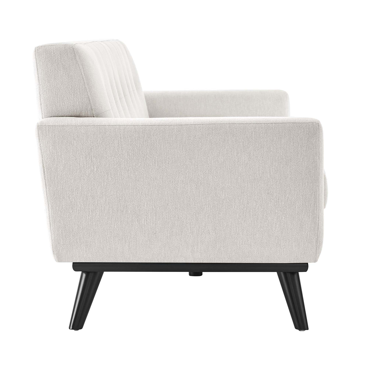 Rendezvous Herringbone Fabric Sofa, Ivory