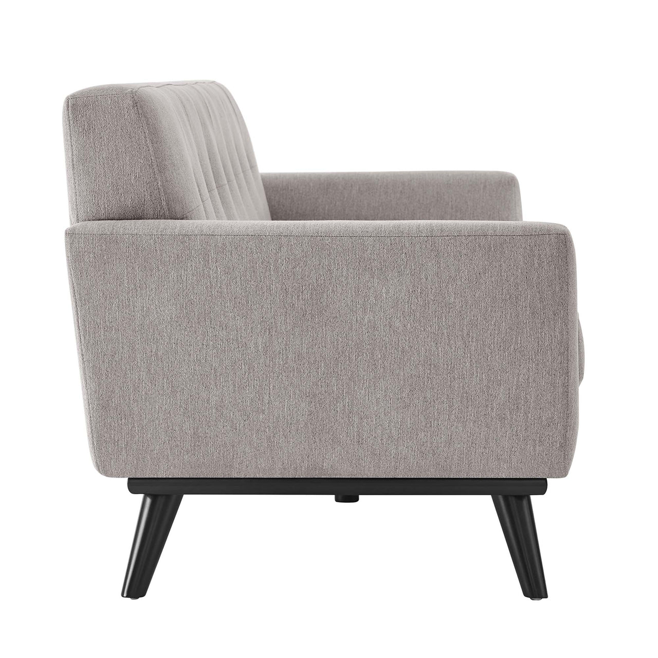 Rendezvous Herringbone Fabric Sofa, Light Gray
