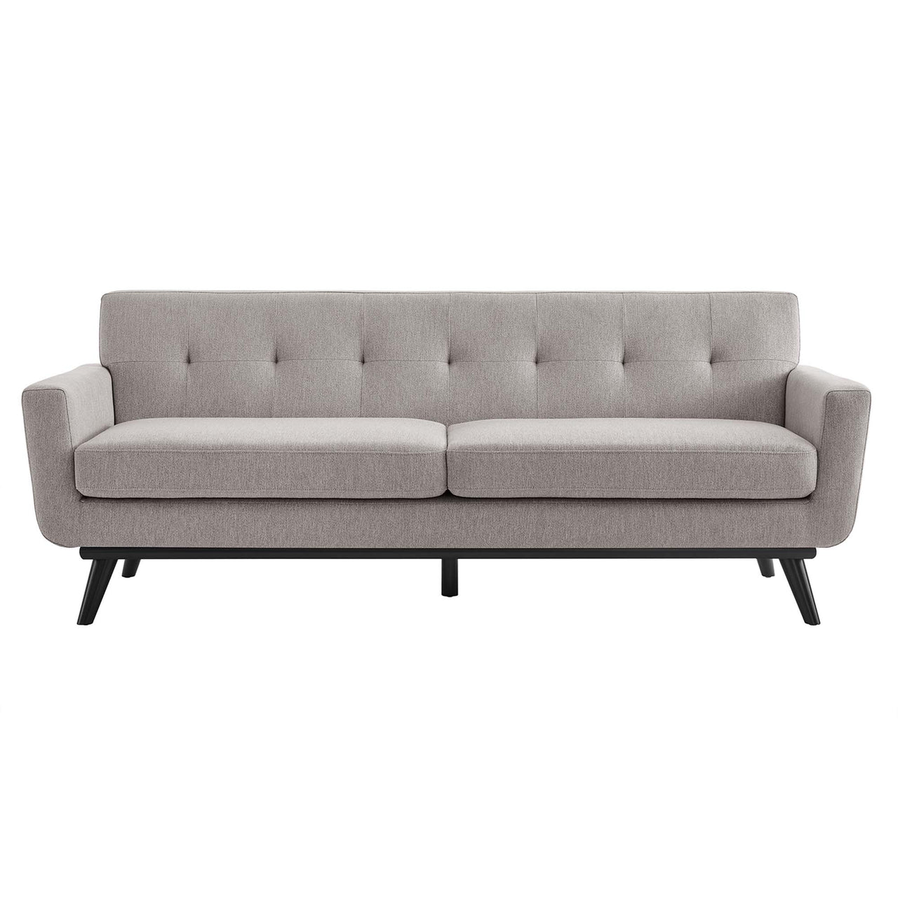Rendezvous Herringbone Fabric Sofa, Light Gray