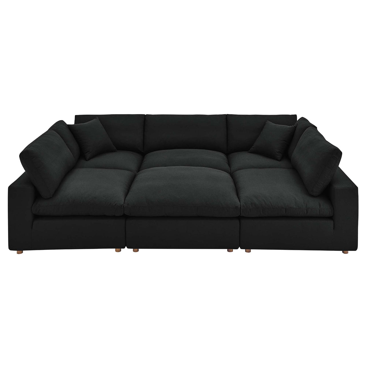 Angelic 6-Piece Cloudblend Sectional, Black