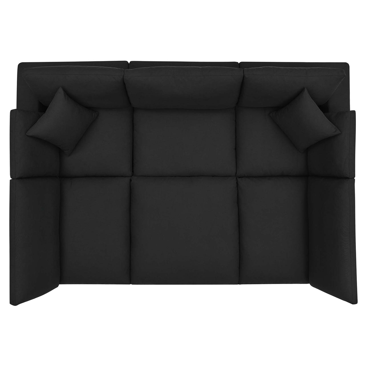 Angelic 6-Piece Cloudblend Sectional, Black