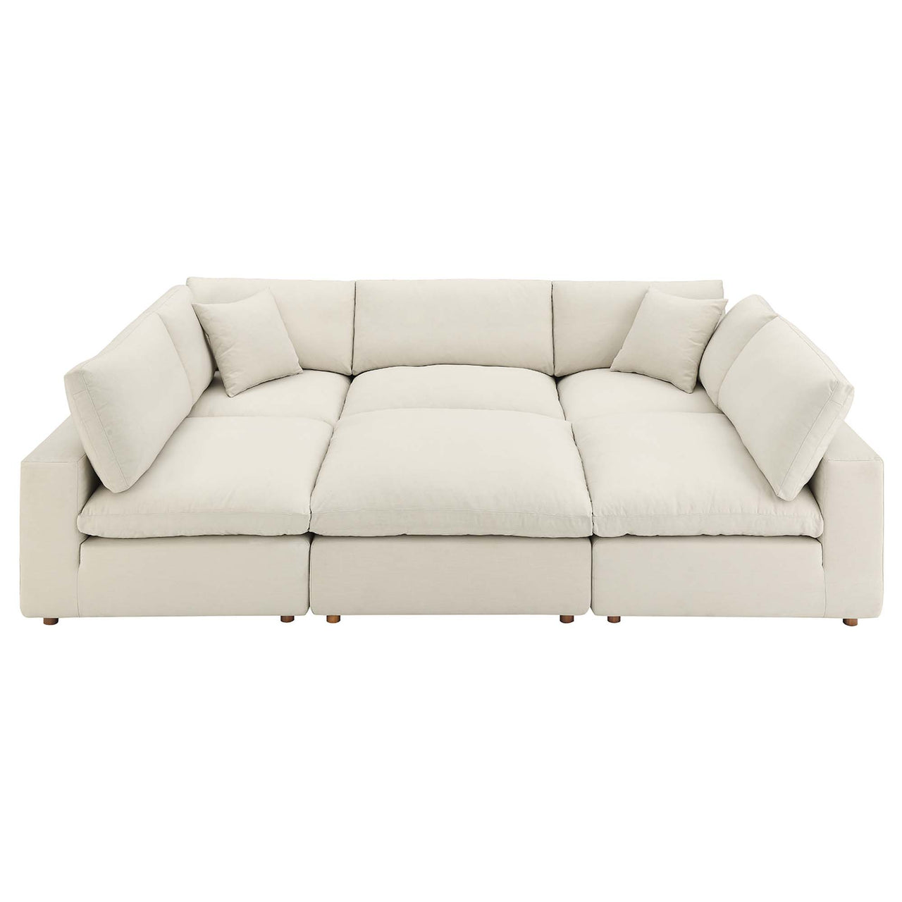 Angelic 6-Piece Cloudblend Sectional, Light Beige
