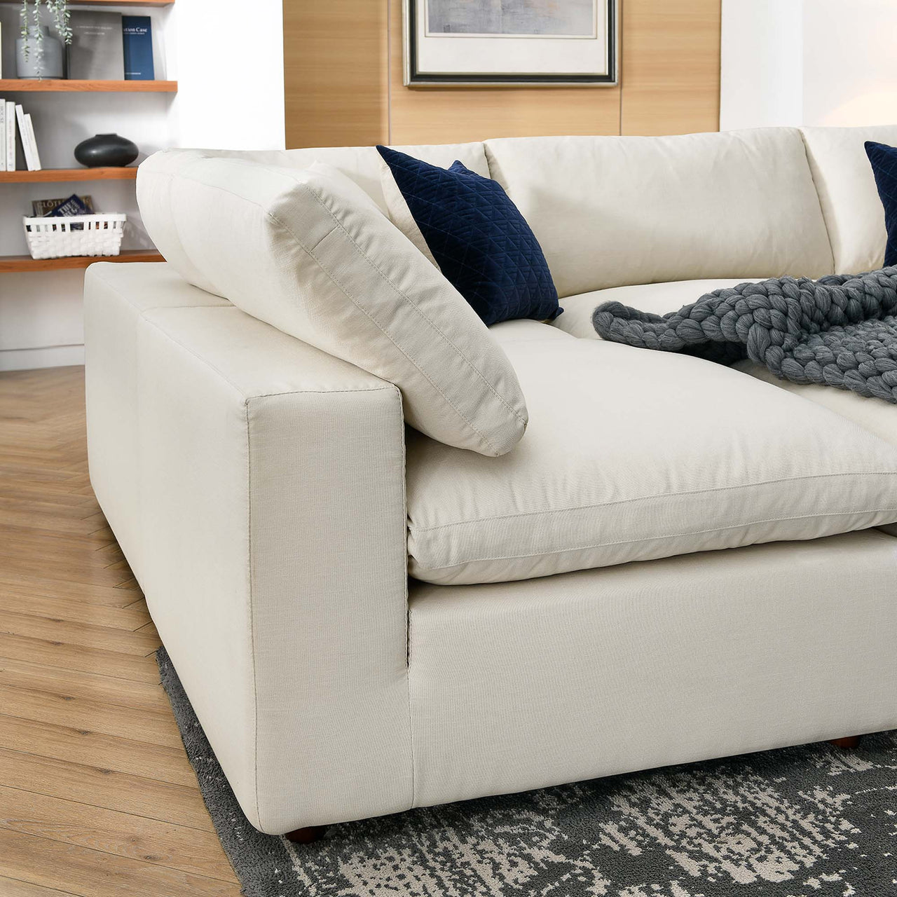 Angelic 6-Piece Cloudblend Sectional, Light Beige