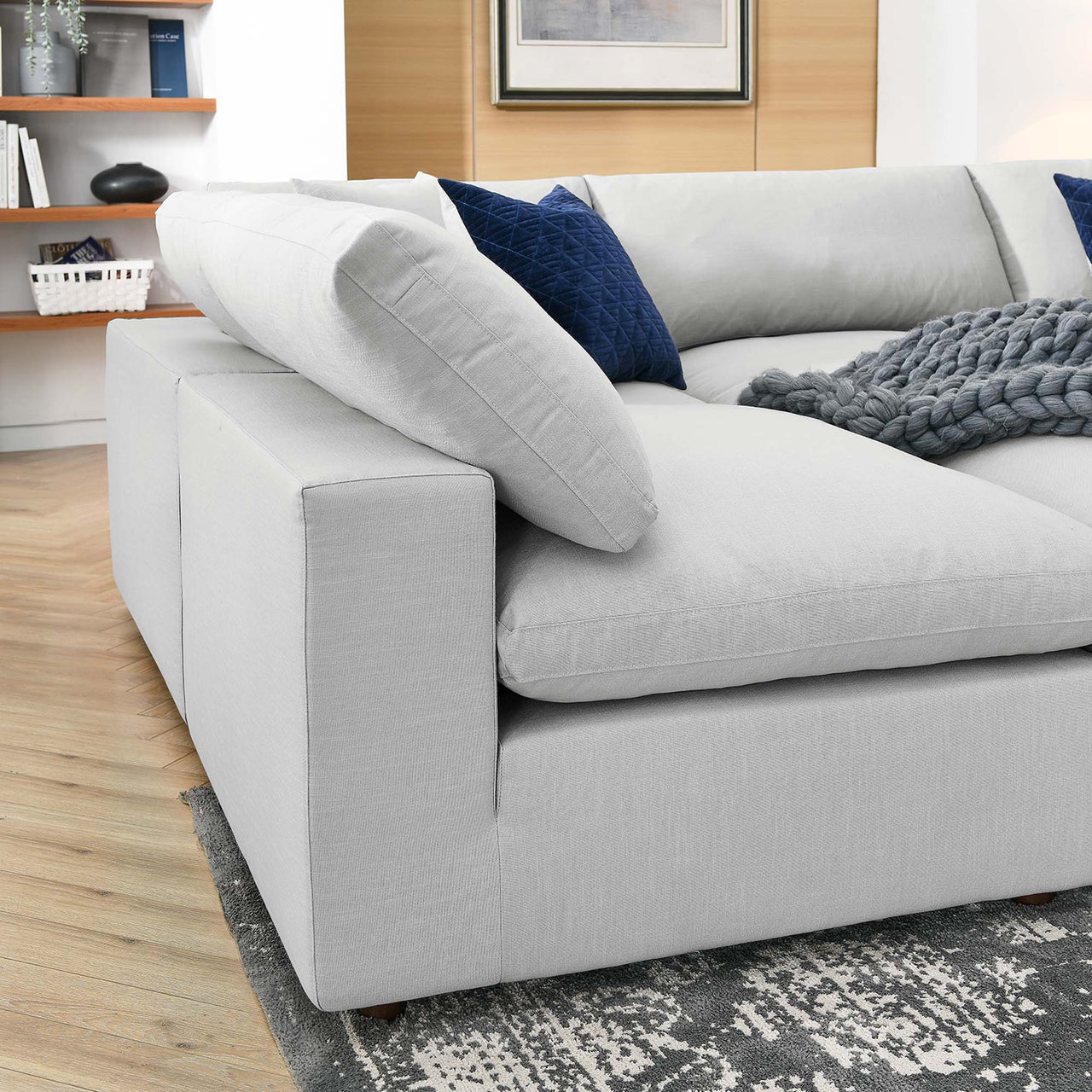Angelic 6-Piece Cloudblend Sectional, Light Gray
