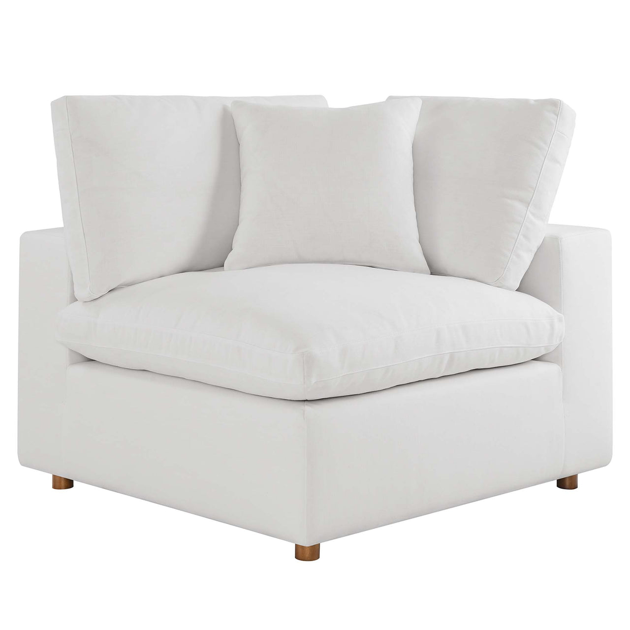 Commix 6-Piece Down Filled Overstuffed Sectional, Pure White