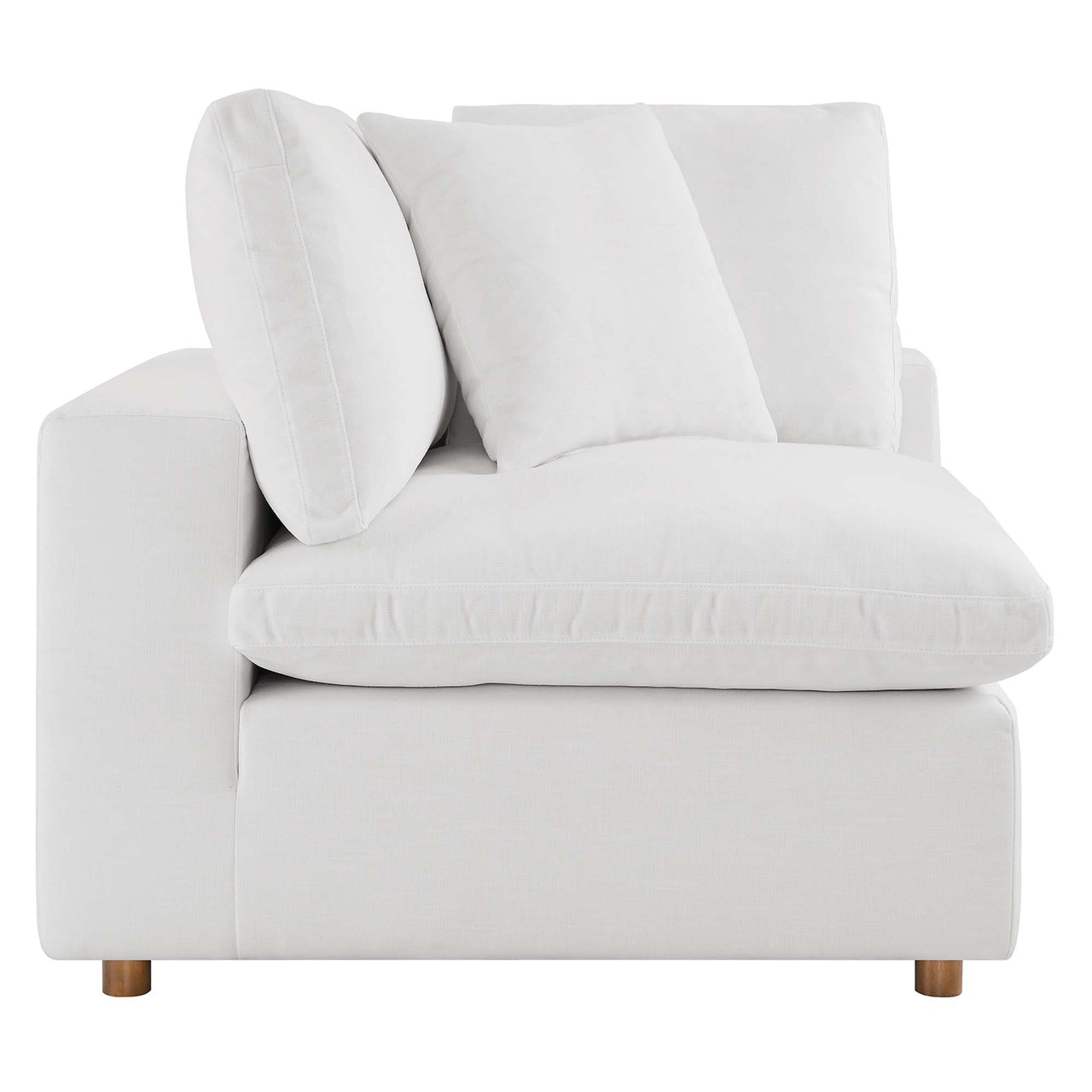 Commix 6-Piece Down Filled Overstuffed Sectional, Pure White