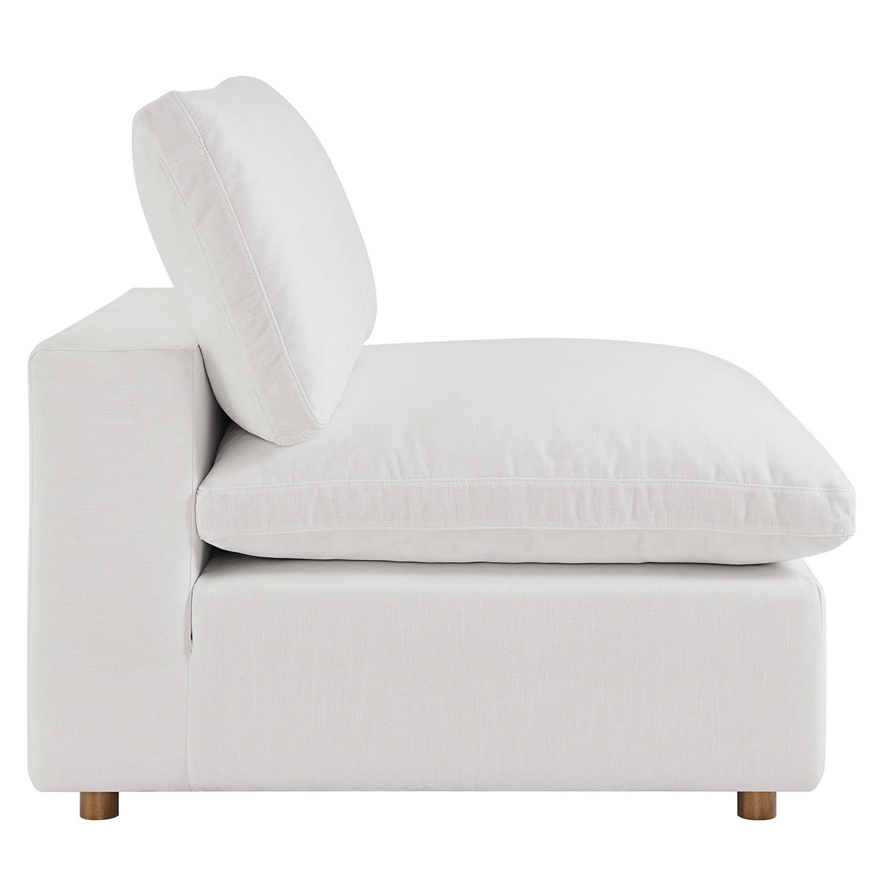 Commix 6-Piece Down Filled Overstuffed Sectional, Pure White