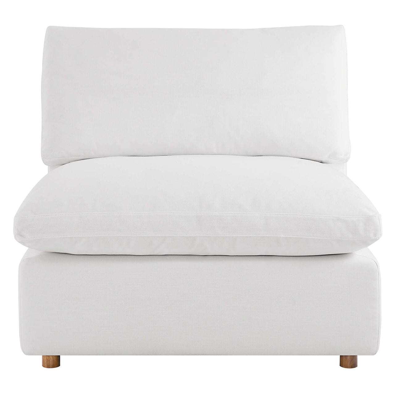 Commix 6-Piece Down Filled Overstuffed Sectional, Pure White