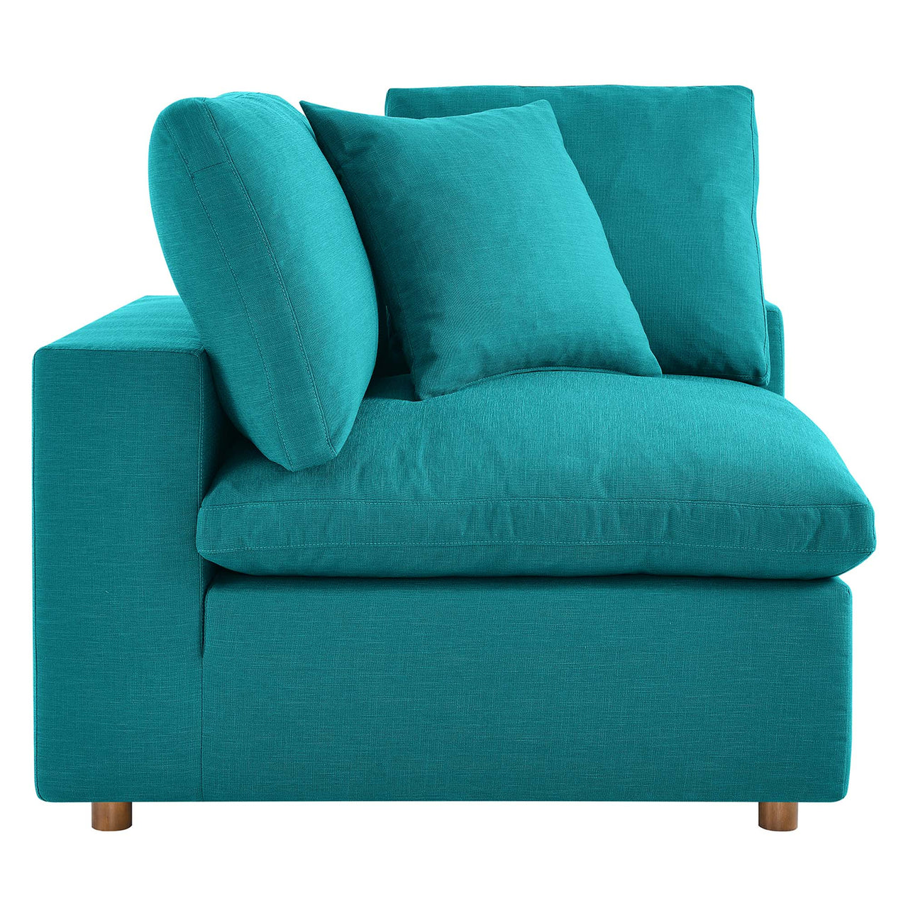 Commix 6-Piece Down Filled Overstuffed Sectional, Teal