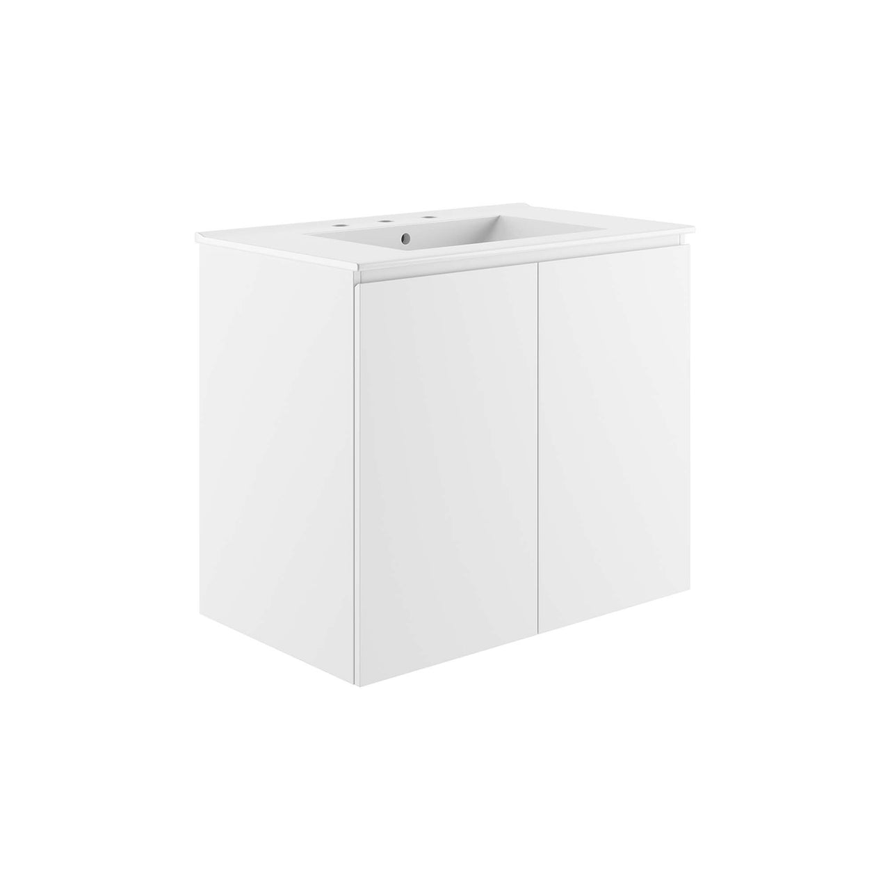 Brittney Floating Vanity Unit, Medium, White