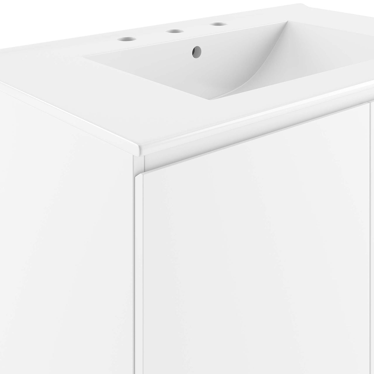 Brittney Floating Vanity Unit, Medium, White
