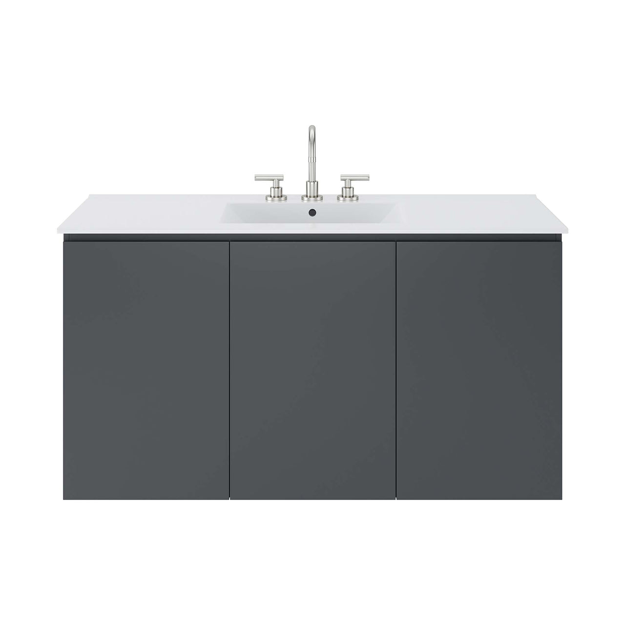 Brittney Floating Vanity Unit, Extra Large, Gray & White