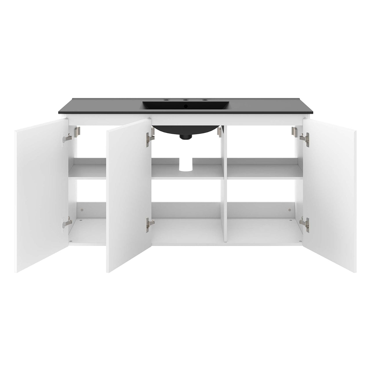 Brittney Floating Vanity Unit, Extra Large, White & Black