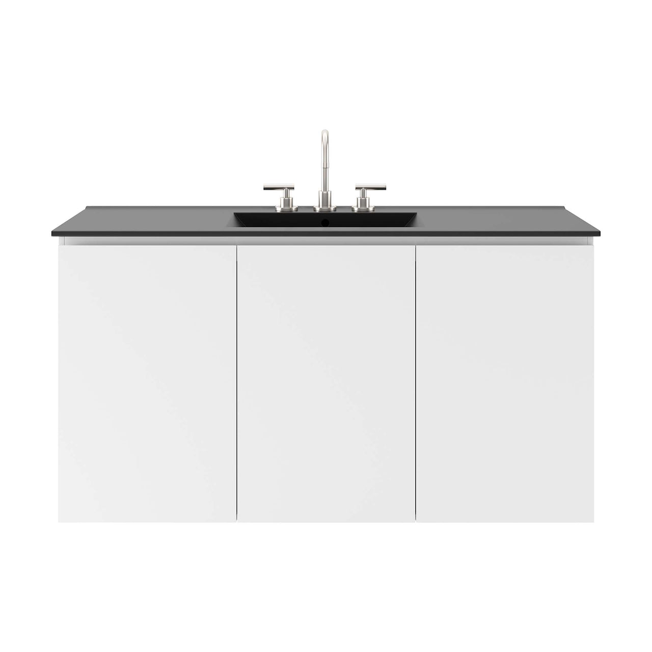 Brittney Floating Vanity Unit, Extra Large, White & Black