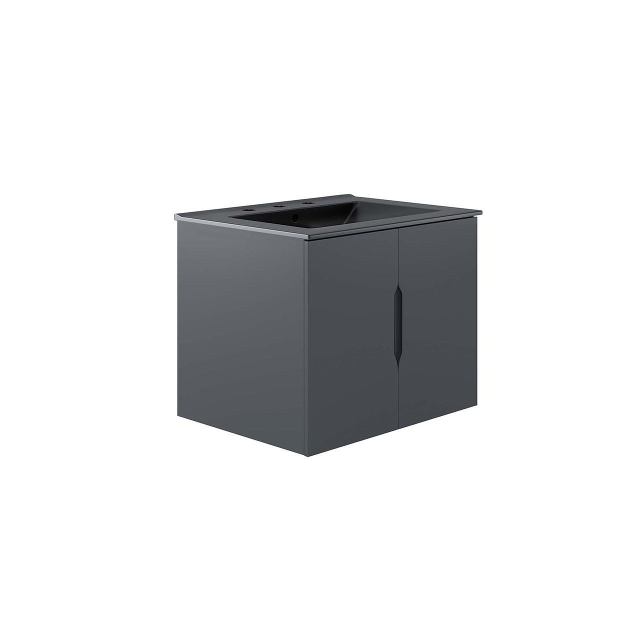 Verin Vanity Unit, Small, Gray & Black