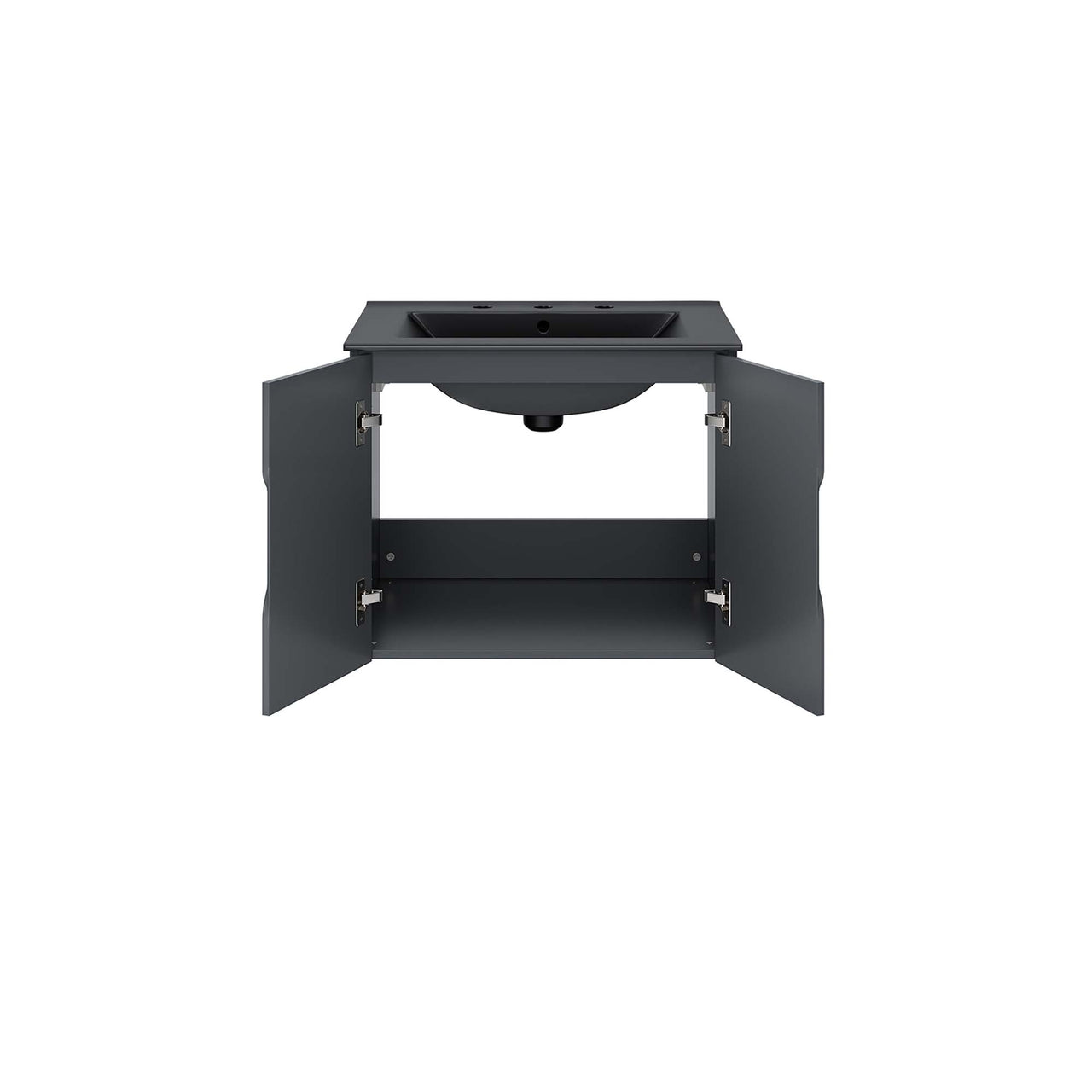 Verin Vanity Unit, Small, Gray & Black