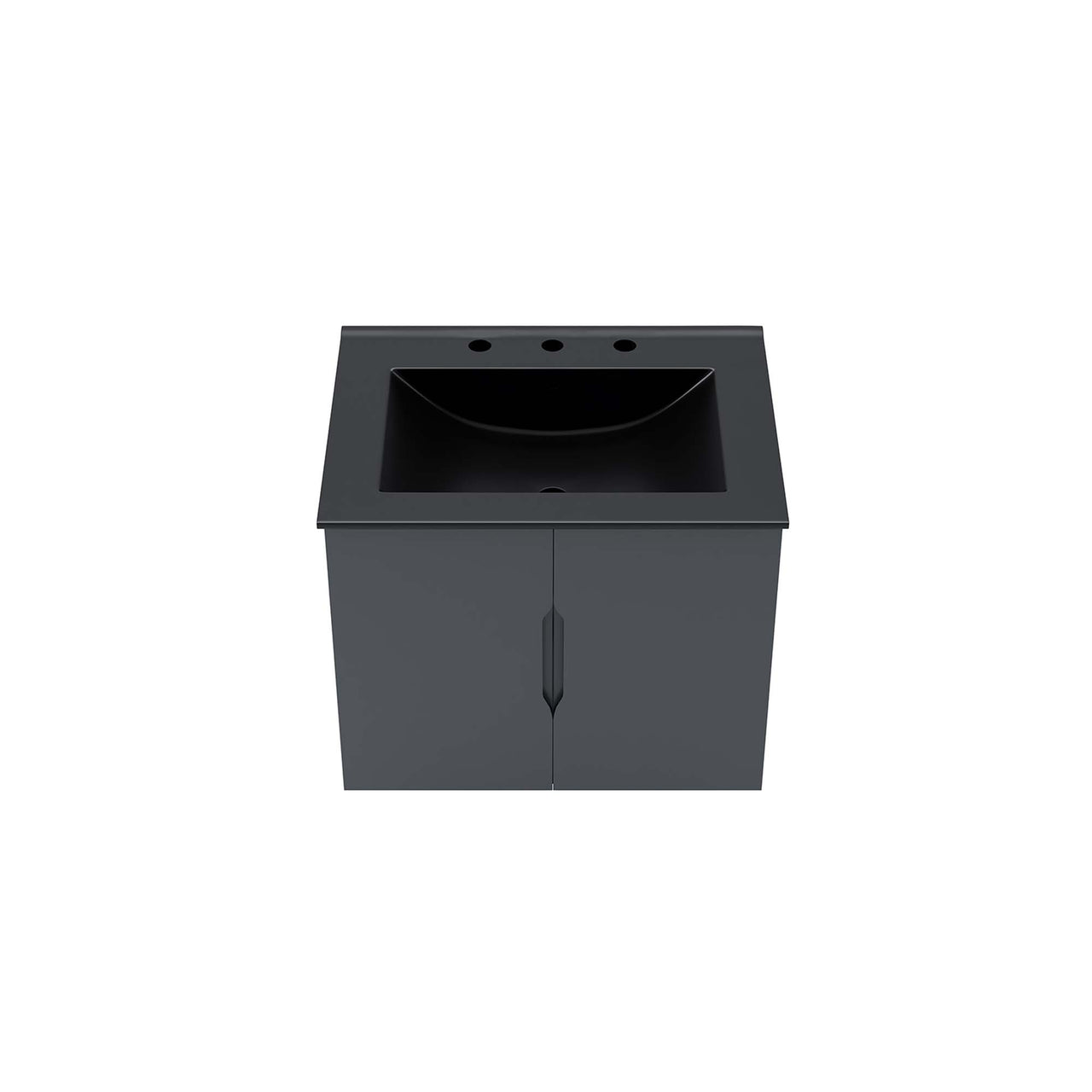 Verin Vanity Unit, Small, Gray & Black
