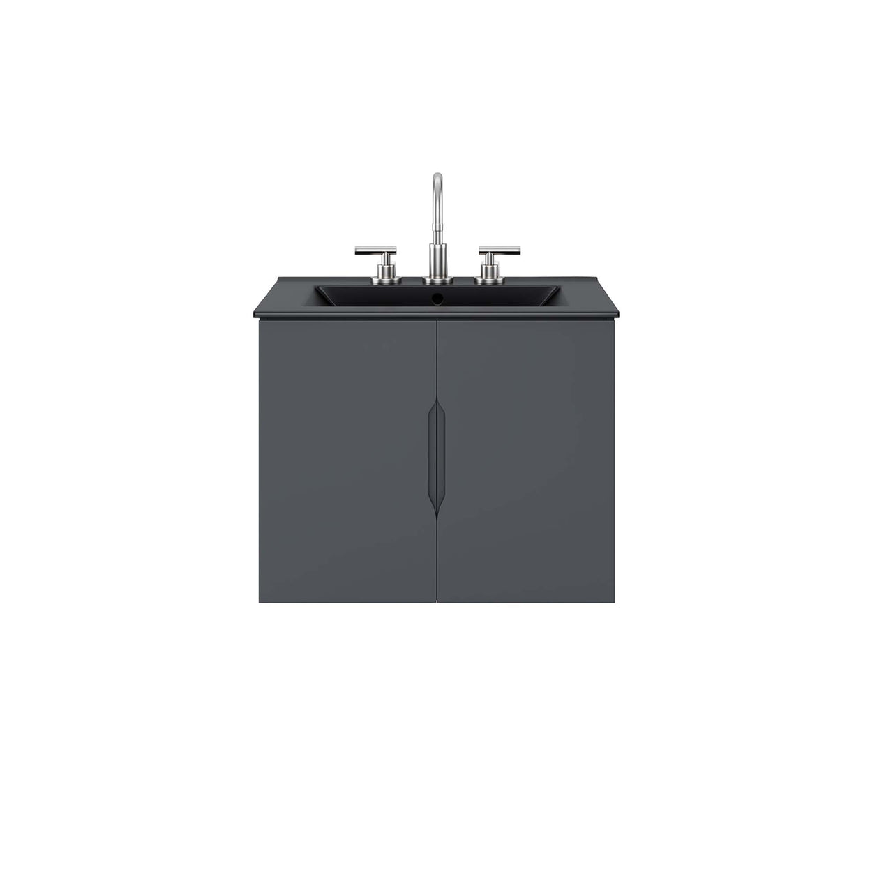 Verin Vanity Unit, Small, Gray & Black