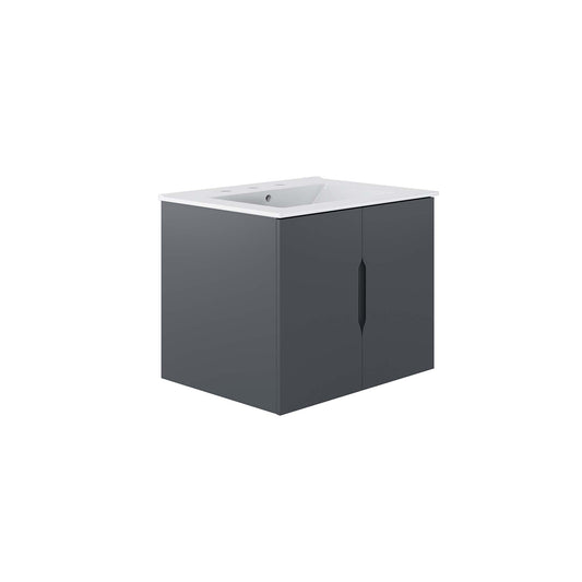 Verin Vanity Unit, Small, Gray & White