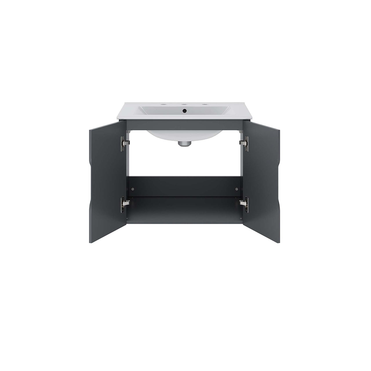 Verin Vanity Unit, Small, Gray & White