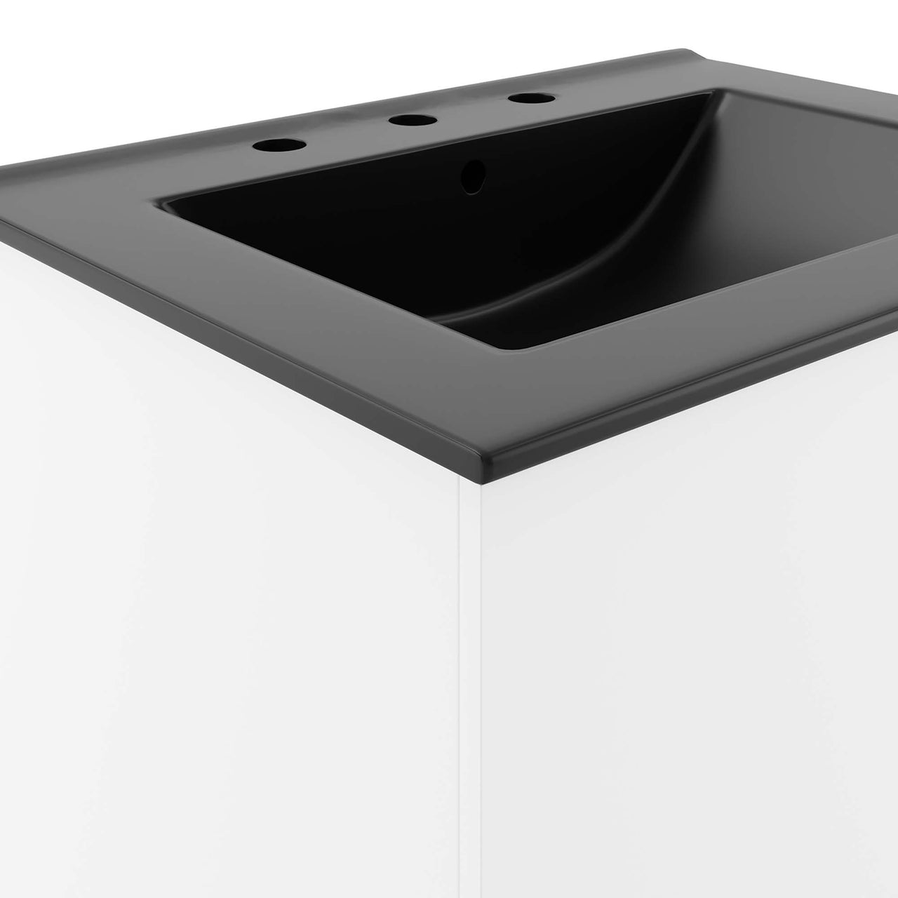 Verin Vanity Unit, Small, White & Black