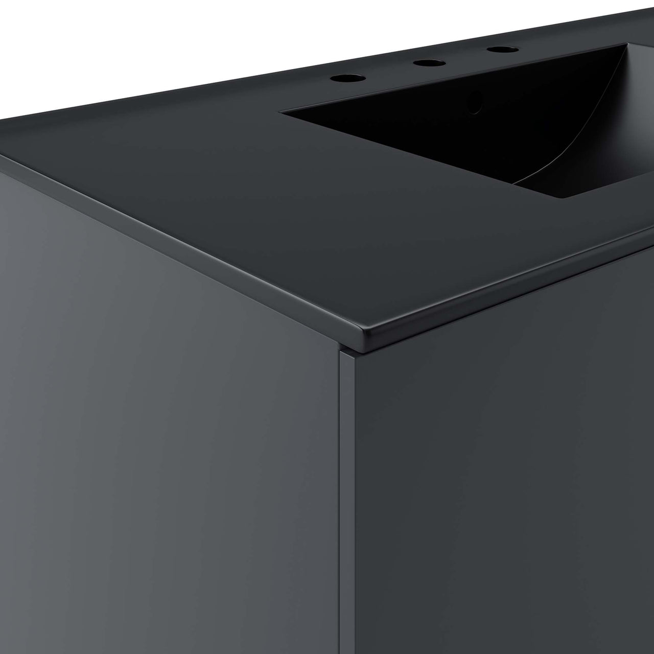 Verin Vanity Unit, Large, Gray & Black