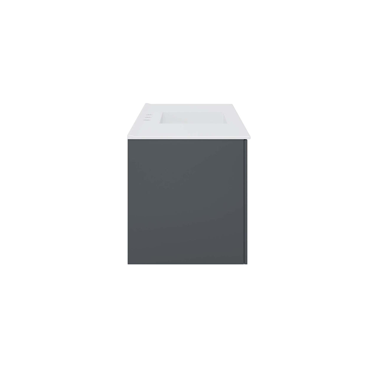 Verin Single Sink Vanity Unit, Extra Large, Gray & White