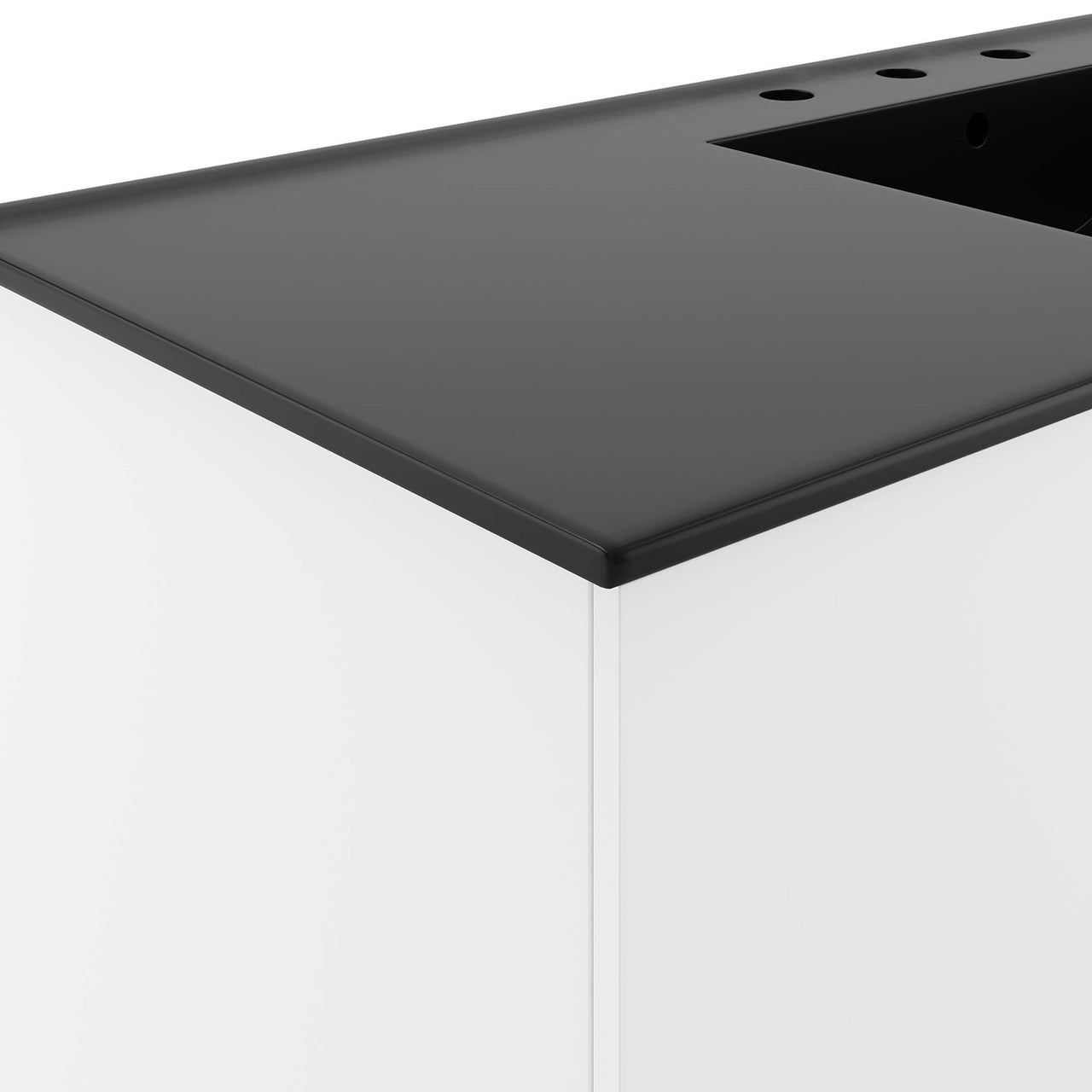 Verin Single Sink Vanity Unit, Extra Large, White & Black