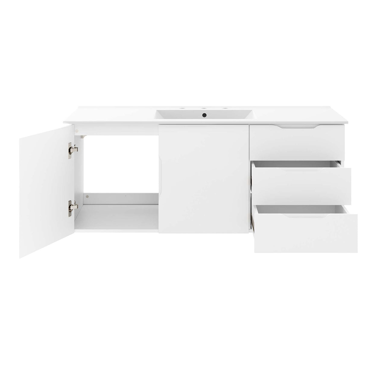 Verin Single Sink Vanity Unit, Extra Large, White