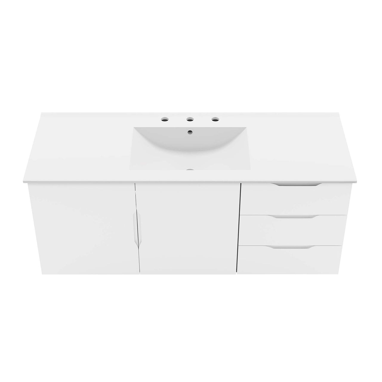 Verin Single Sink Vanity Unit, Extra Large, White