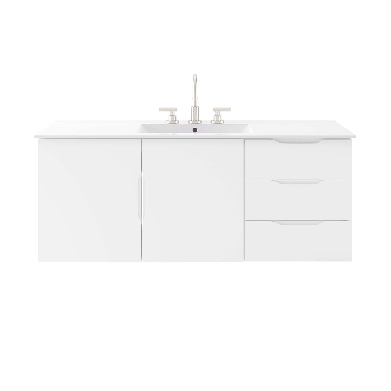 Verin Single Sink Vanity Unit, Extra Large, White