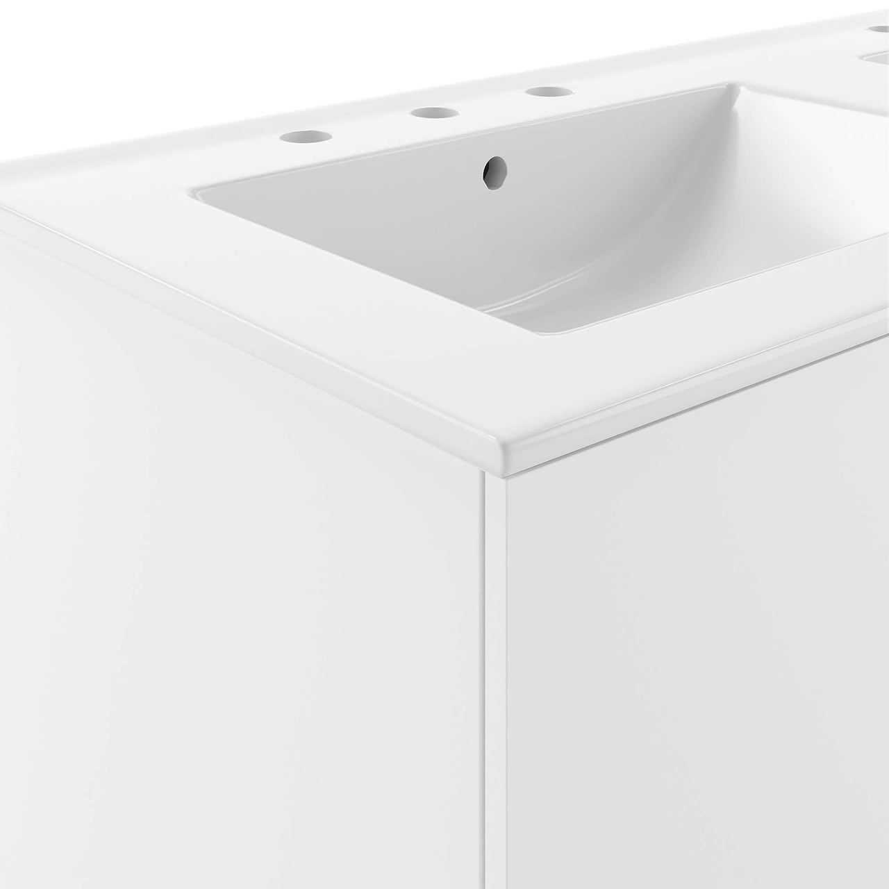 Verin Double Sink Vanity Unit, Extra Large, White
