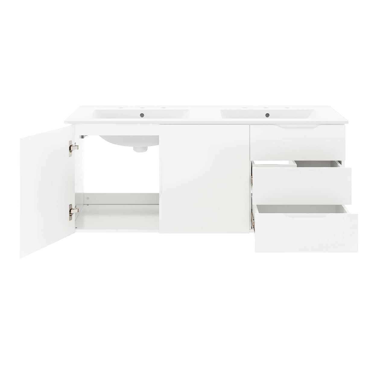 Verin Double Sink Vanity Unit, Extra Large, White