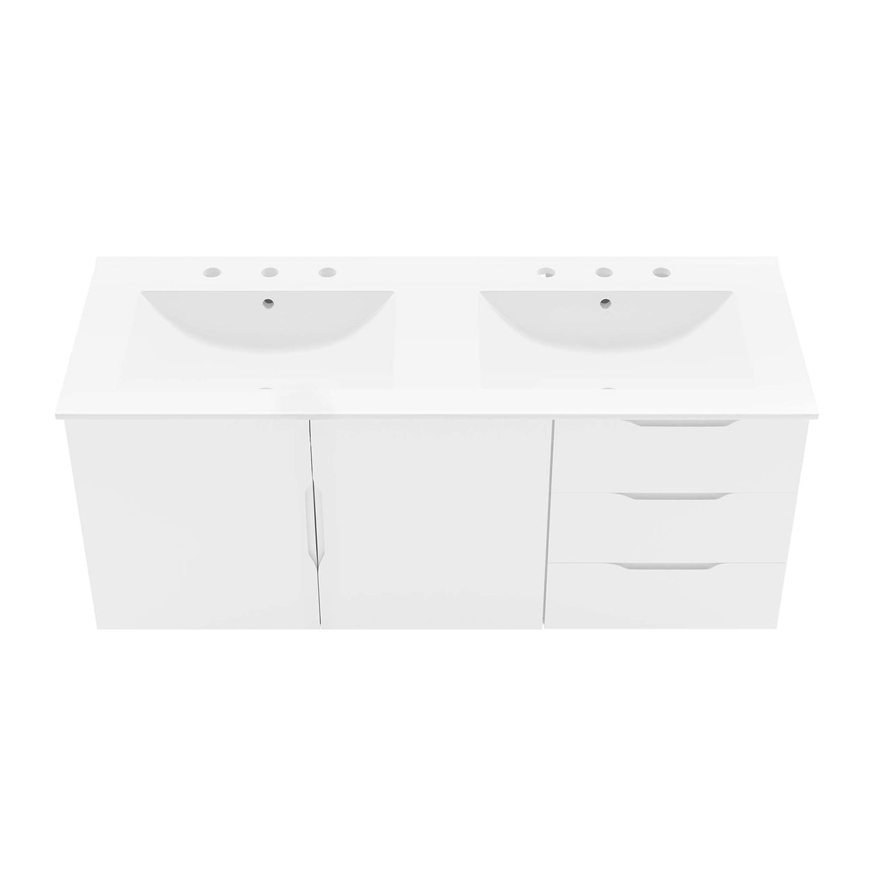 Verin Double Sink Vanity Unit, Extra Large, White