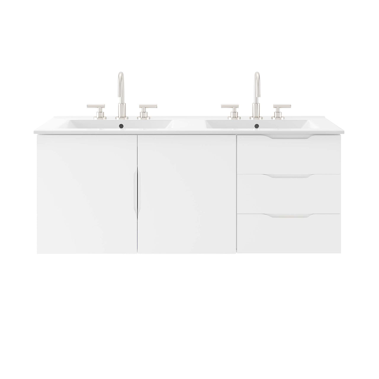 Verin Double Sink Vanity Unit, Extra Large, White