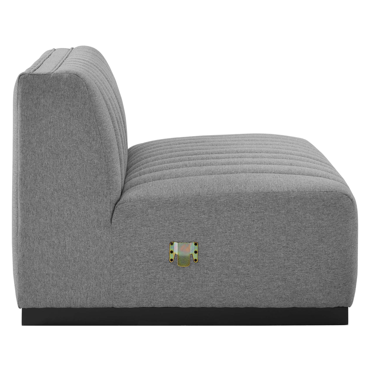 Evoke Fabric Sofa Sectional, Black & Light Gray