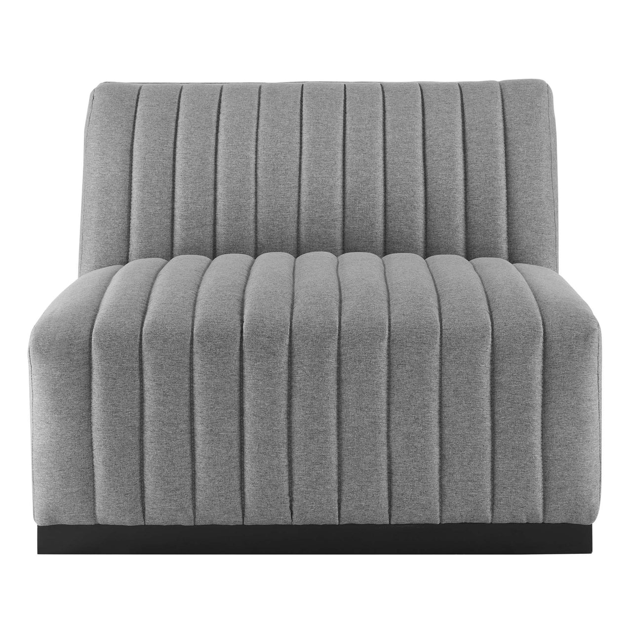 Evoke Fabric Sofa Sectional, Black & Light Gray