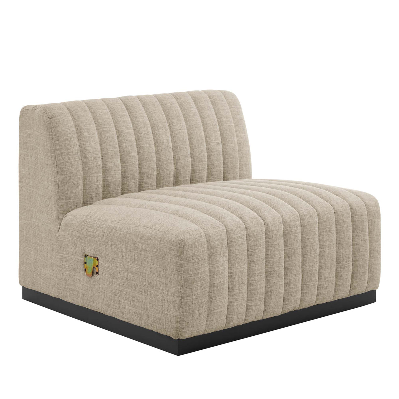 Evoke 6-Piece Fabric Sectional, Black & Beige