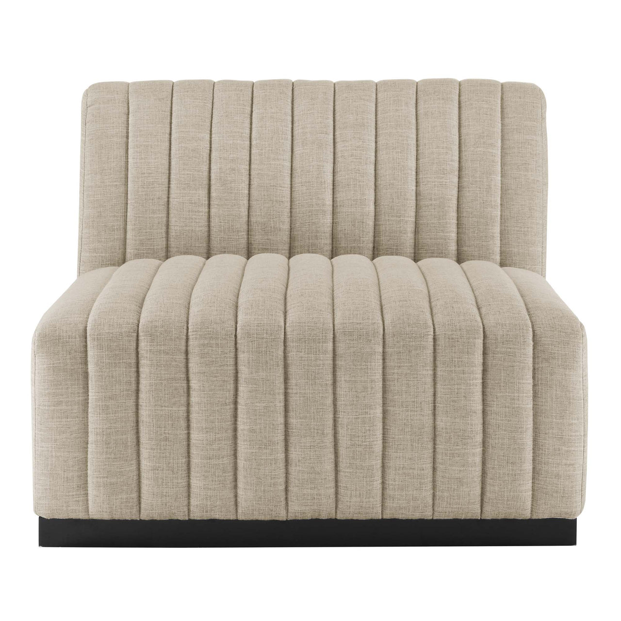 Evoke 6-Piece Fabric Sectional, Black & Beige