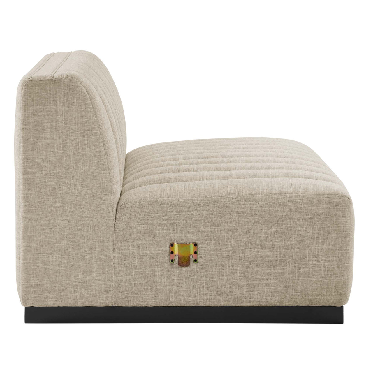Evoke 6-Piece Fabric U-Shaped Sectional, Black & Beige