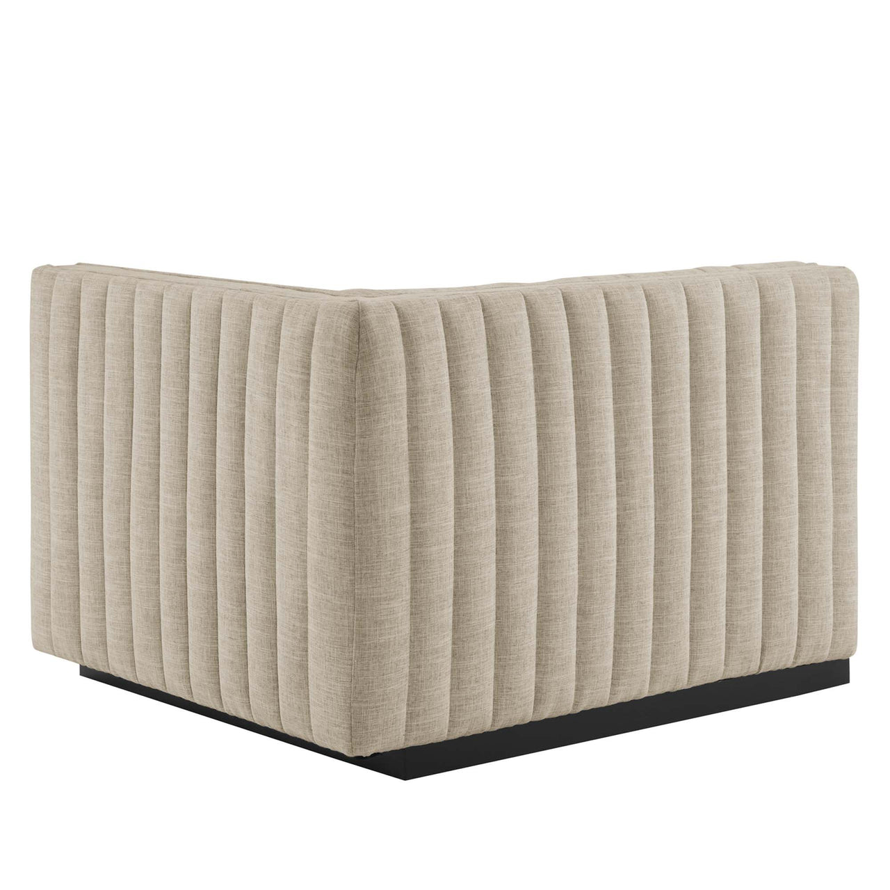 Evoke 6-Piece Fabric U-Shaped Sectional, Black & Beige