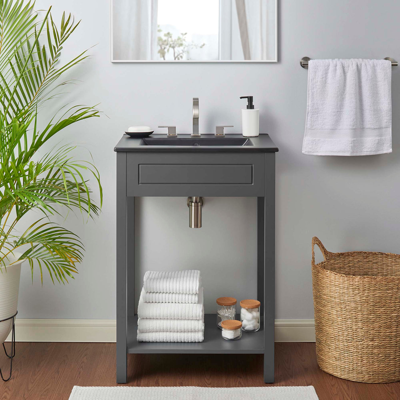 Altis Vanity Unit, Small, Gray & Black