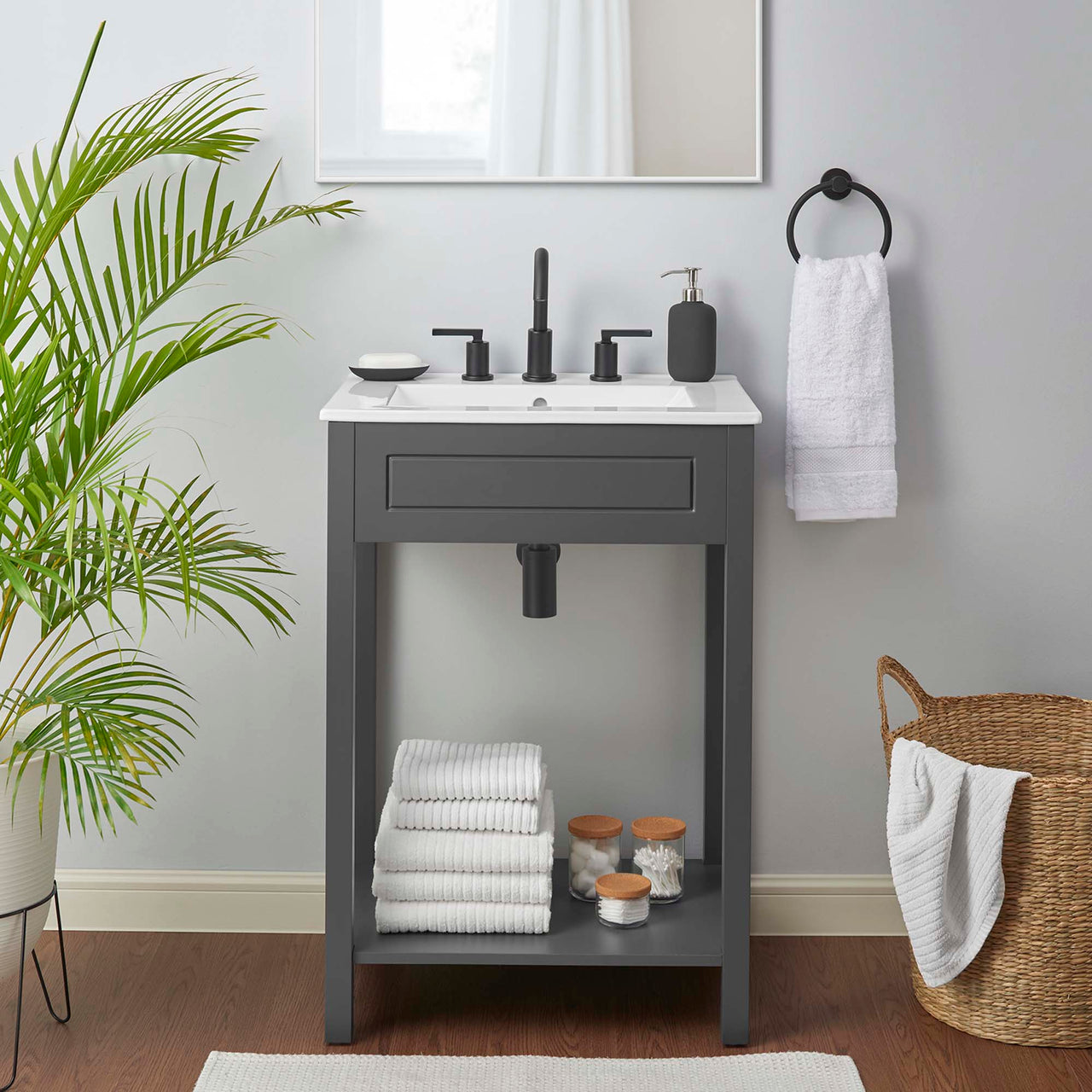 Altis Vanity Unit, Small, Gray & White