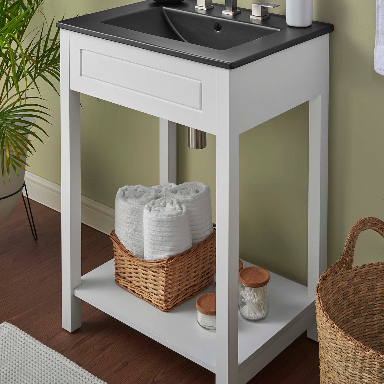 Altis Vanity Unit, Small, White & Black