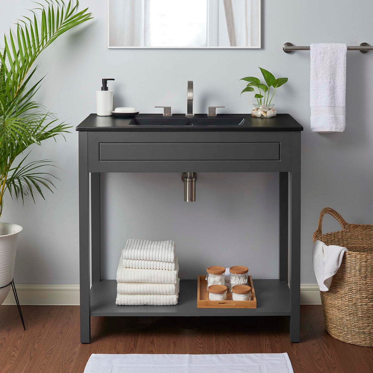 Altis Vanity Unit, Large, Gray & Black