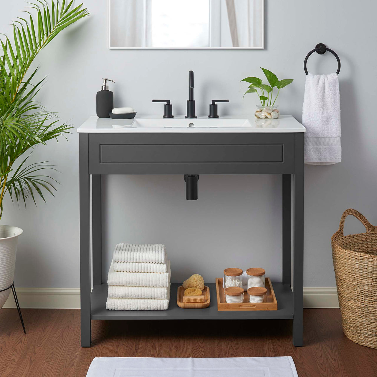 Altis Vanity Unit, Large, Gray & White