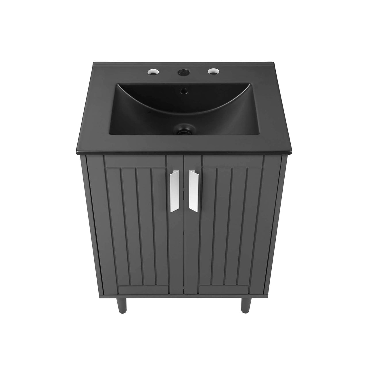 Augustus Vanity Unit, Small, Gray & Black