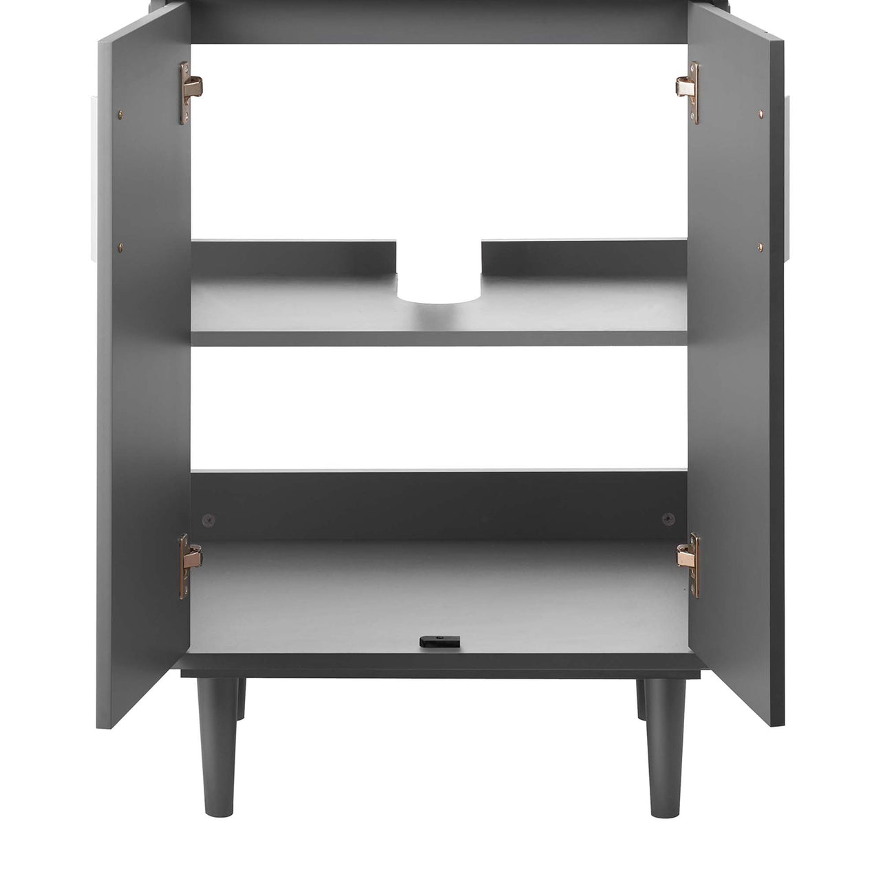 Augustus Vanity Unit, Small, Gray & Black