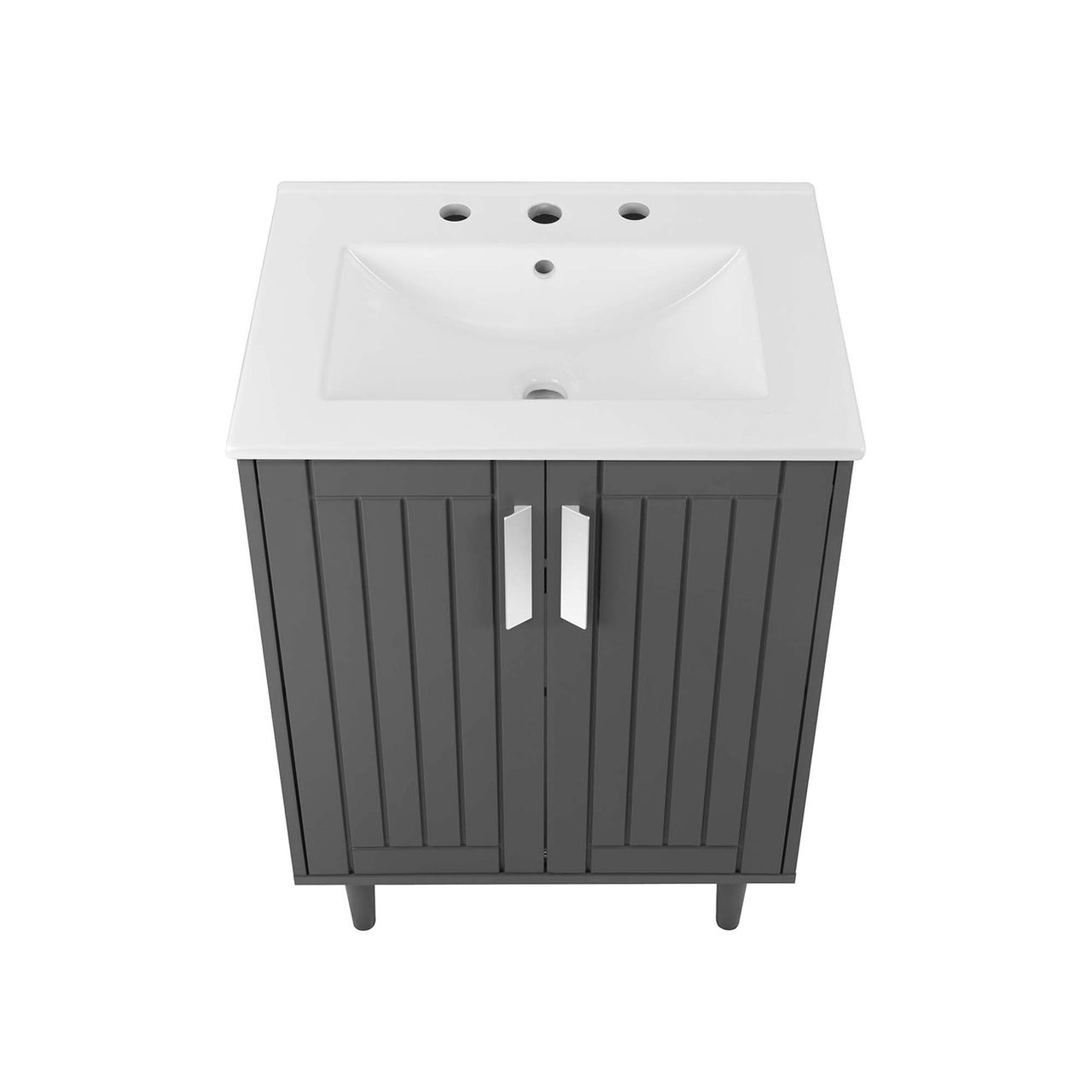 Augustus Vanity Unit, Small, Gray & White