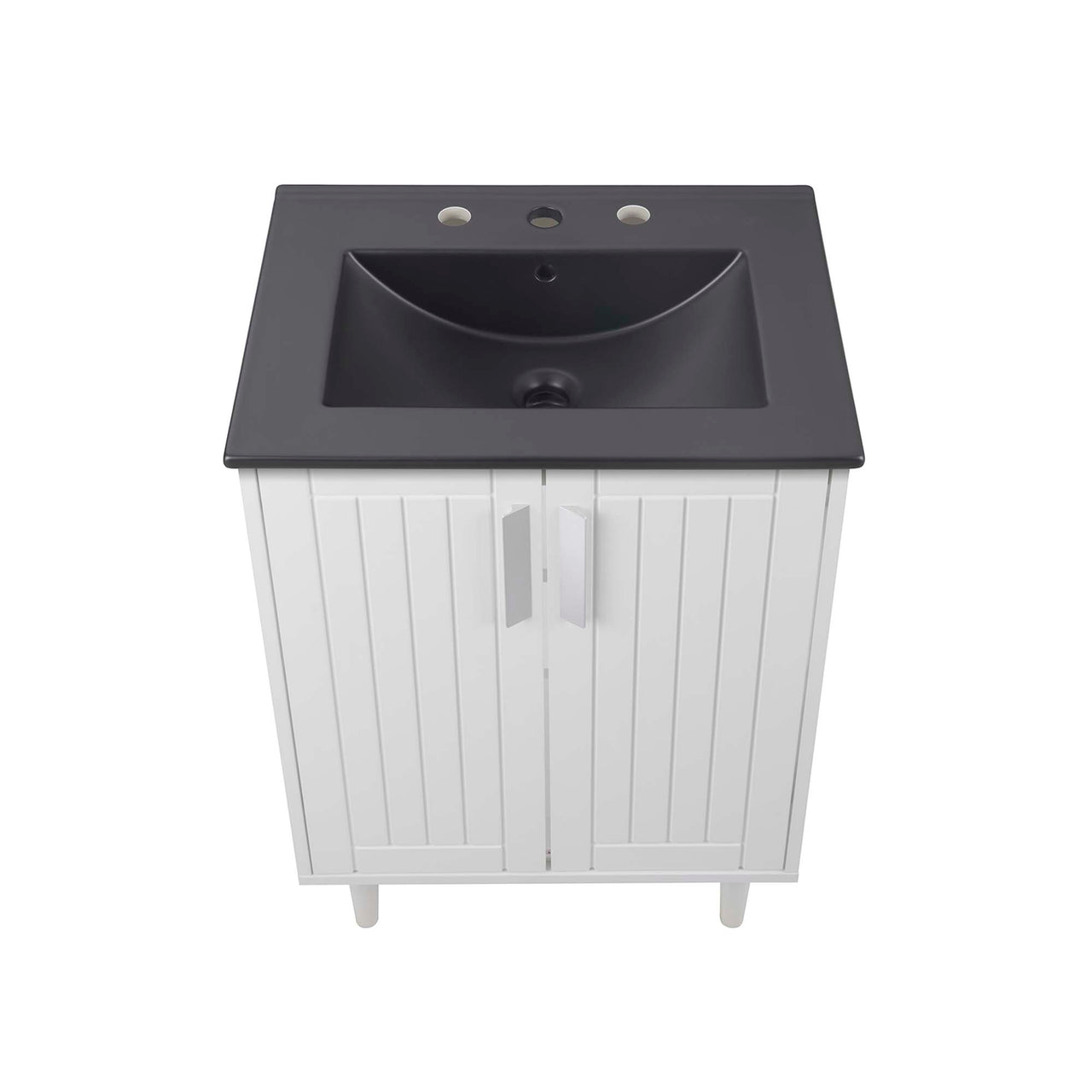 Augustus Vanity Unit, Small, White & Black